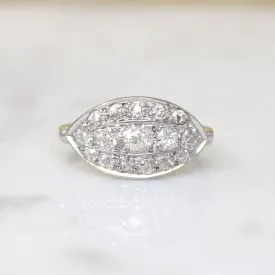 Elegant "Eye" Art Deco Diamond Ring